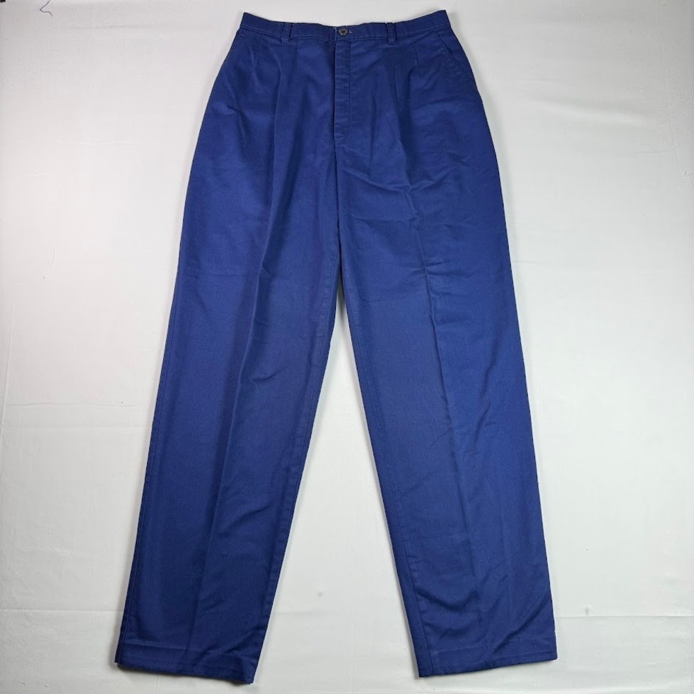 Vintage 80s Levis Sportswear Pleated Trousers Blue Made in USA 12 High Rise